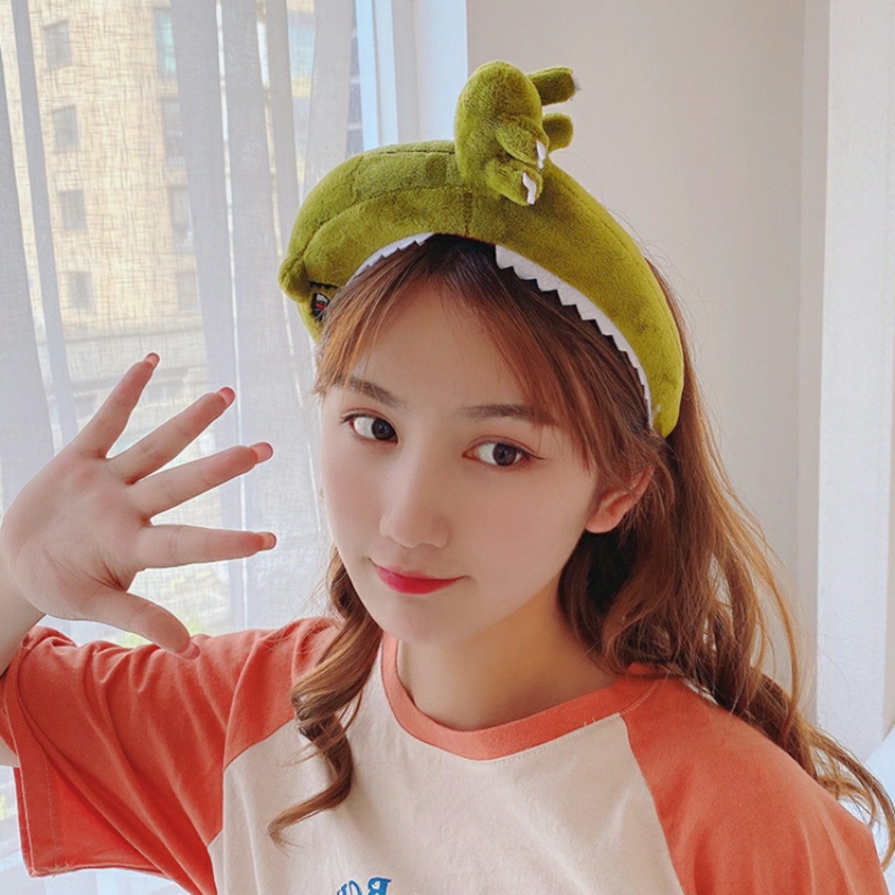 Hair hoop, headband, big animal head dinosaur hair band