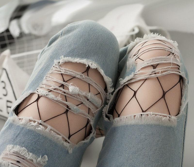 Quần tất lưới màu đen co giãn freesize (ảnh thật)