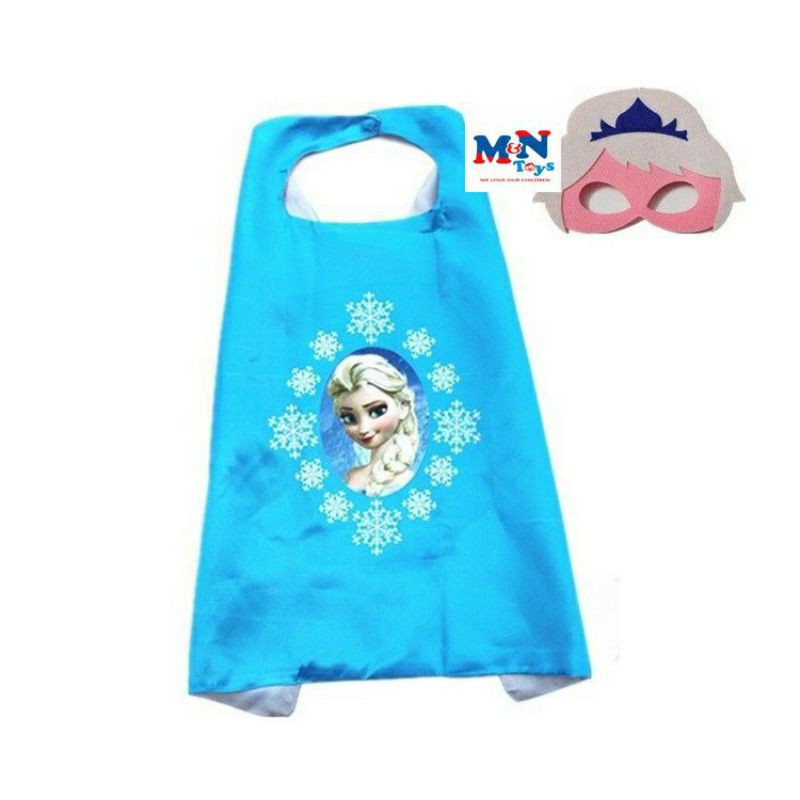 Áo Choàng Elsa + Mặt Nạ Elsa Cho Bé Dễ Thương