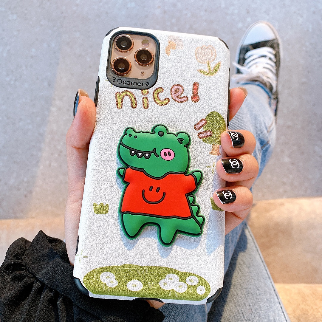 Ốp Lưng Da IMD Hình Nổi Crocodile
