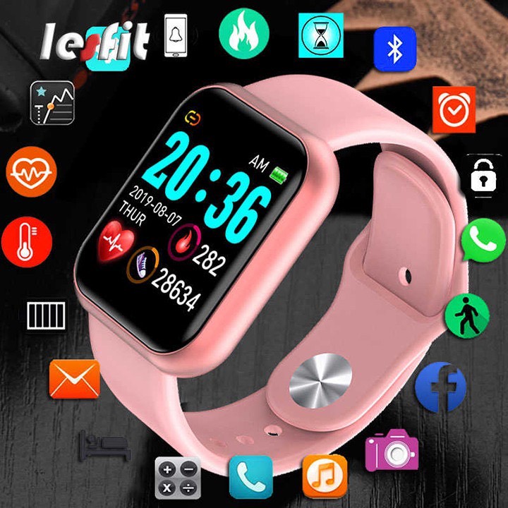Đồng Hồ Thông Minh Y68 Bản Đẹp Kết Nối Bluetooth theo dõi nhịp tim, đồng hồ báo thức, chức năng nhắc nhở......