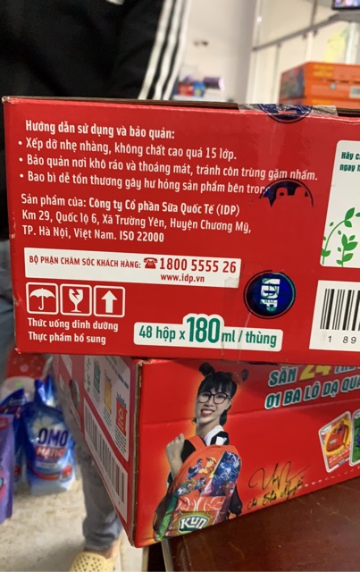 Thùng 48 Hộp x 180ml Sữa Kun Hương Socola