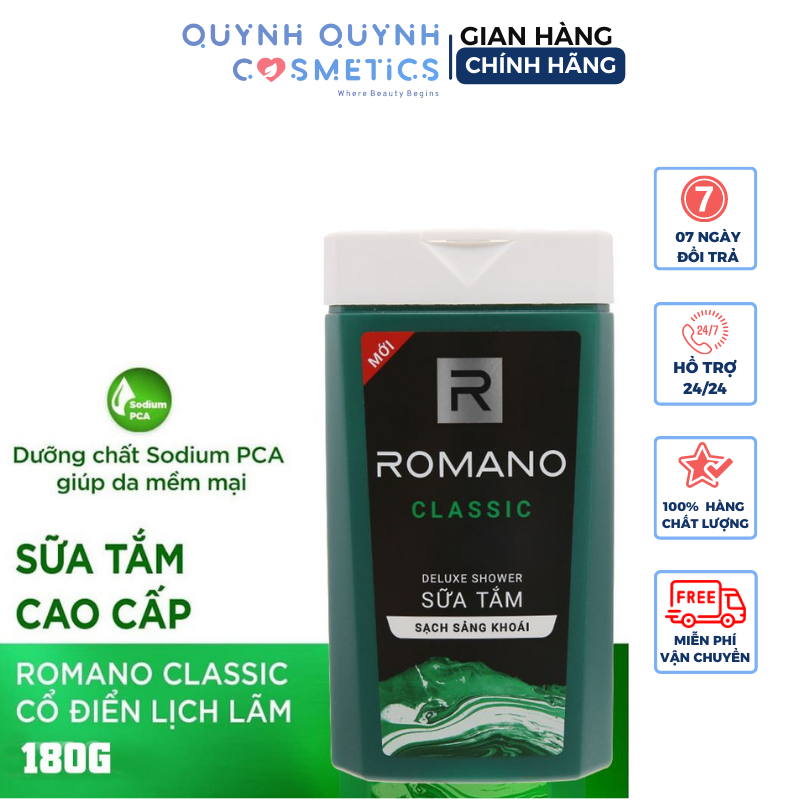Sữa tắm Romano hương nước hoa 180g