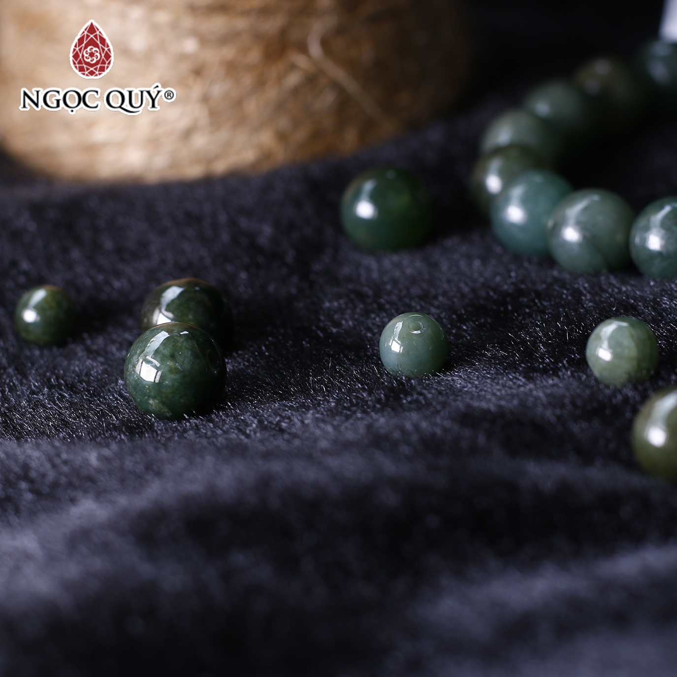 Hạt lẻ đá Cẩm Thạch Dầu mệnh hỏa mộc - Ngọc Quý Gemstones