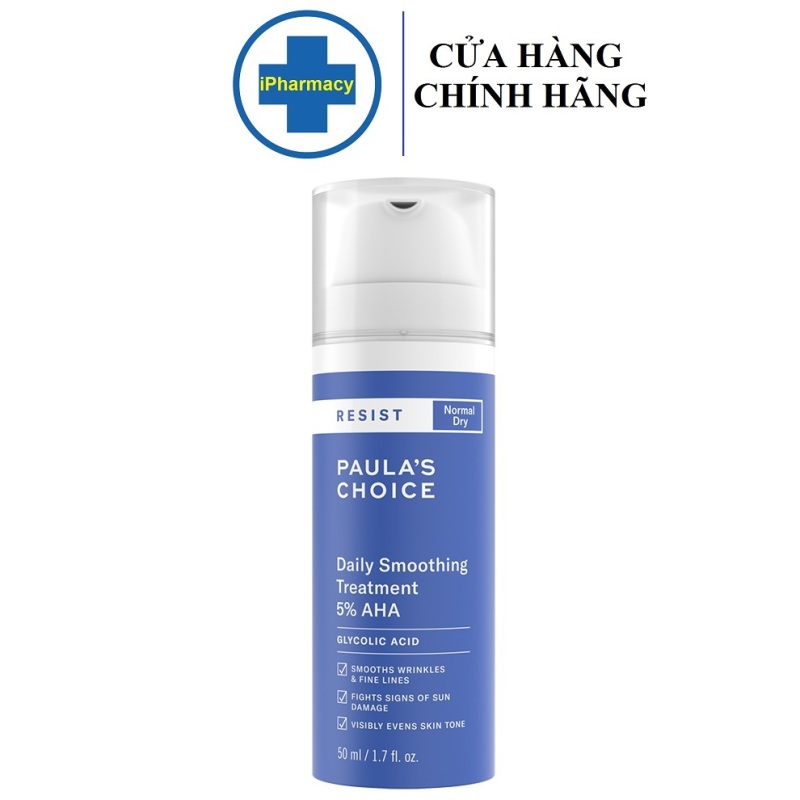 Dung Dịch Tẩy Da Chết Paula’s Choice 5% AHA Cho Da Thường Khô 50ml Resist Daily Smoothing Treatment giá rẻ