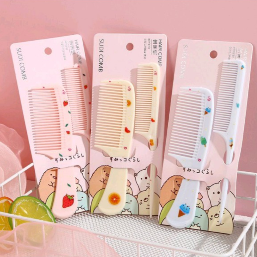 Set 2 Lược Chải Tóc Họa Tiết Kute