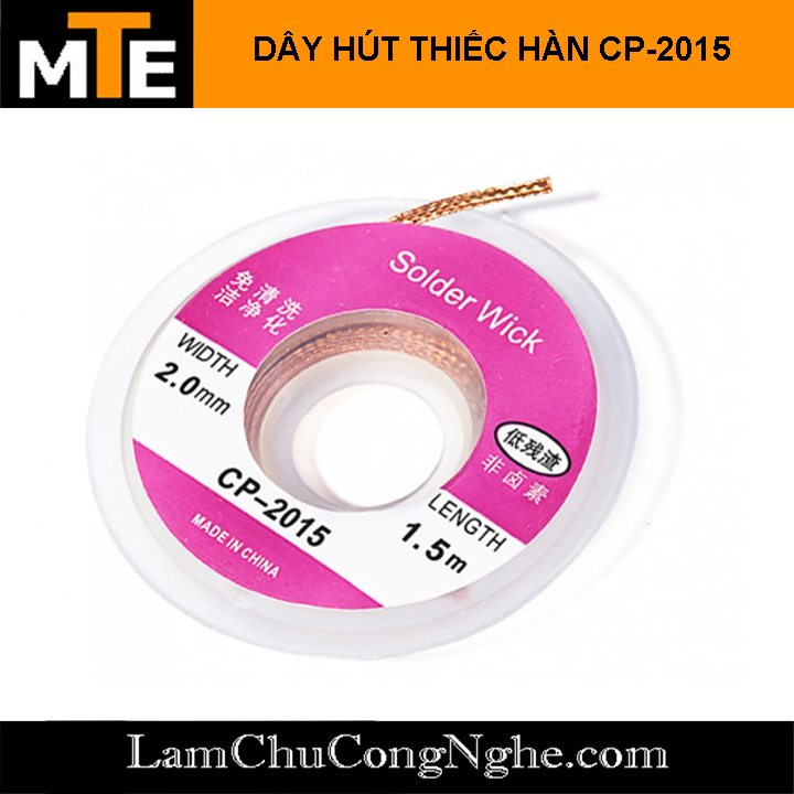 Cuộn 1,5M dây đồng hút thiếc, hút chì hàn CP-2015