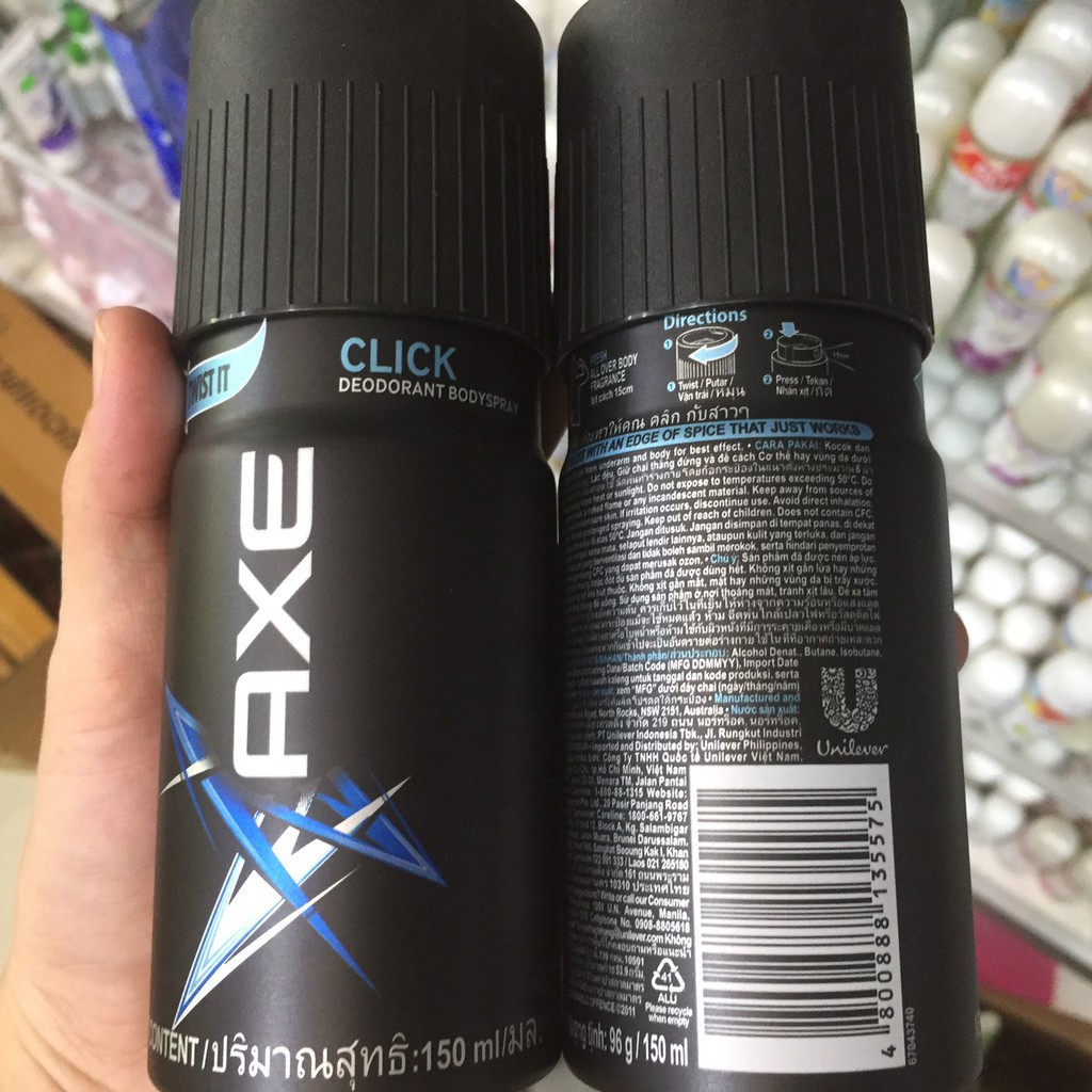 Xịt khử mùi AXE Click 150ml
