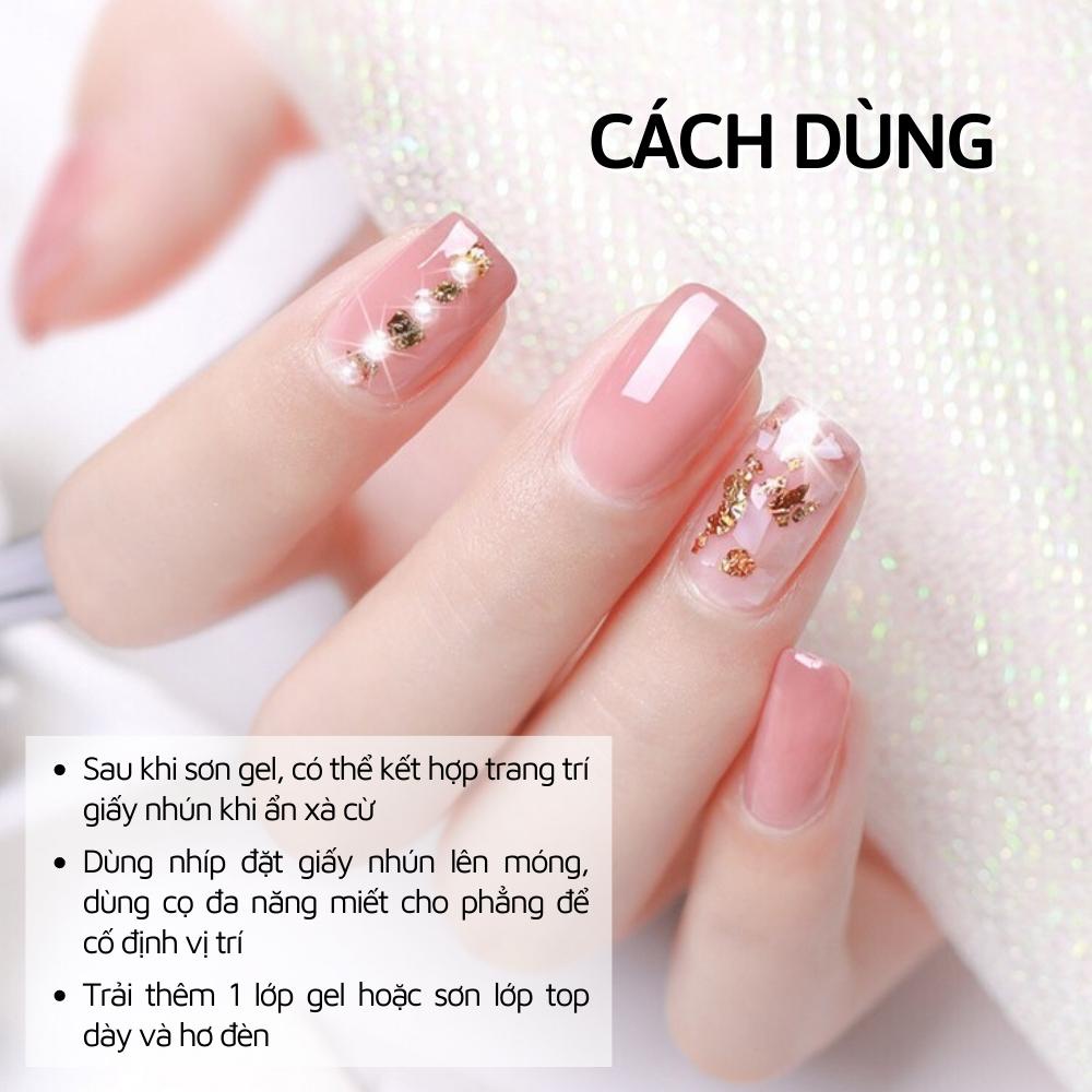 Giấy nhún nail vàng bạc