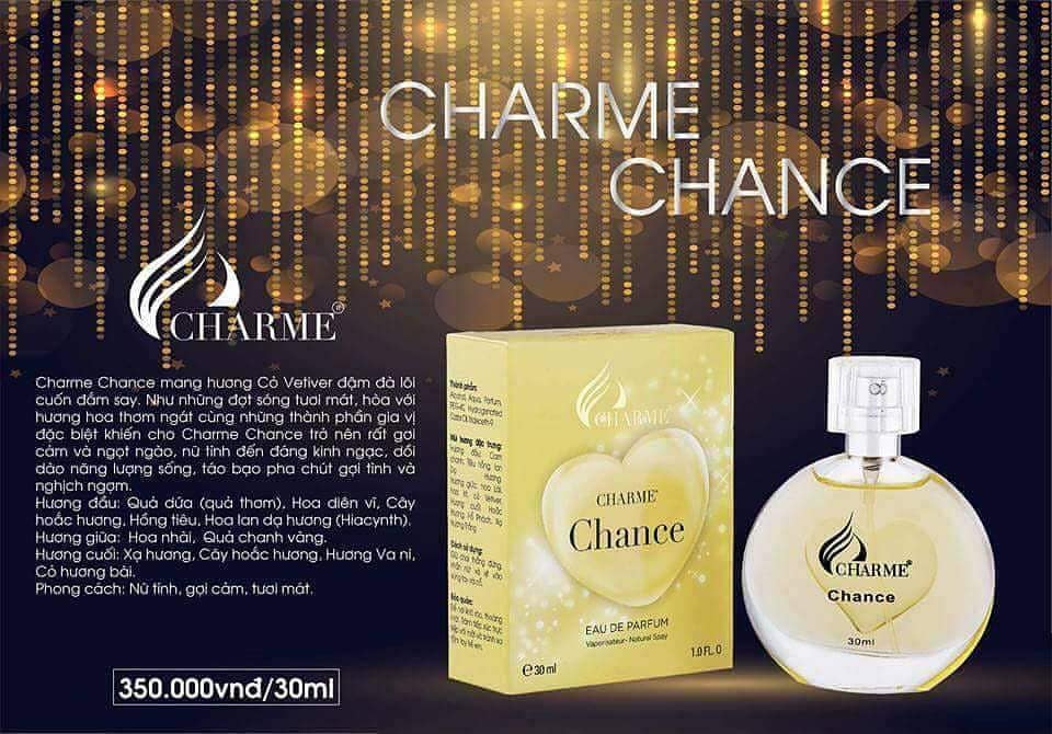 [HCM]Nước hoa nữ Char.me Chance - GỢI CẢM VÀ TƯƠI MÁT (30ML)