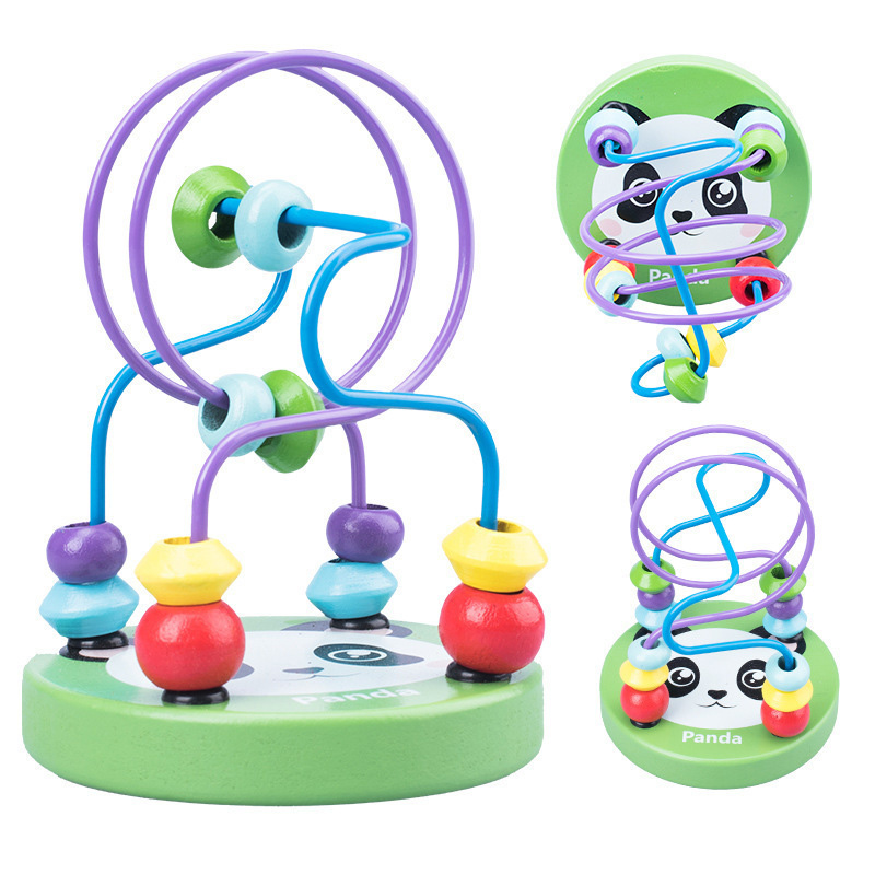 Luồn hạt gỗ mini cho bé