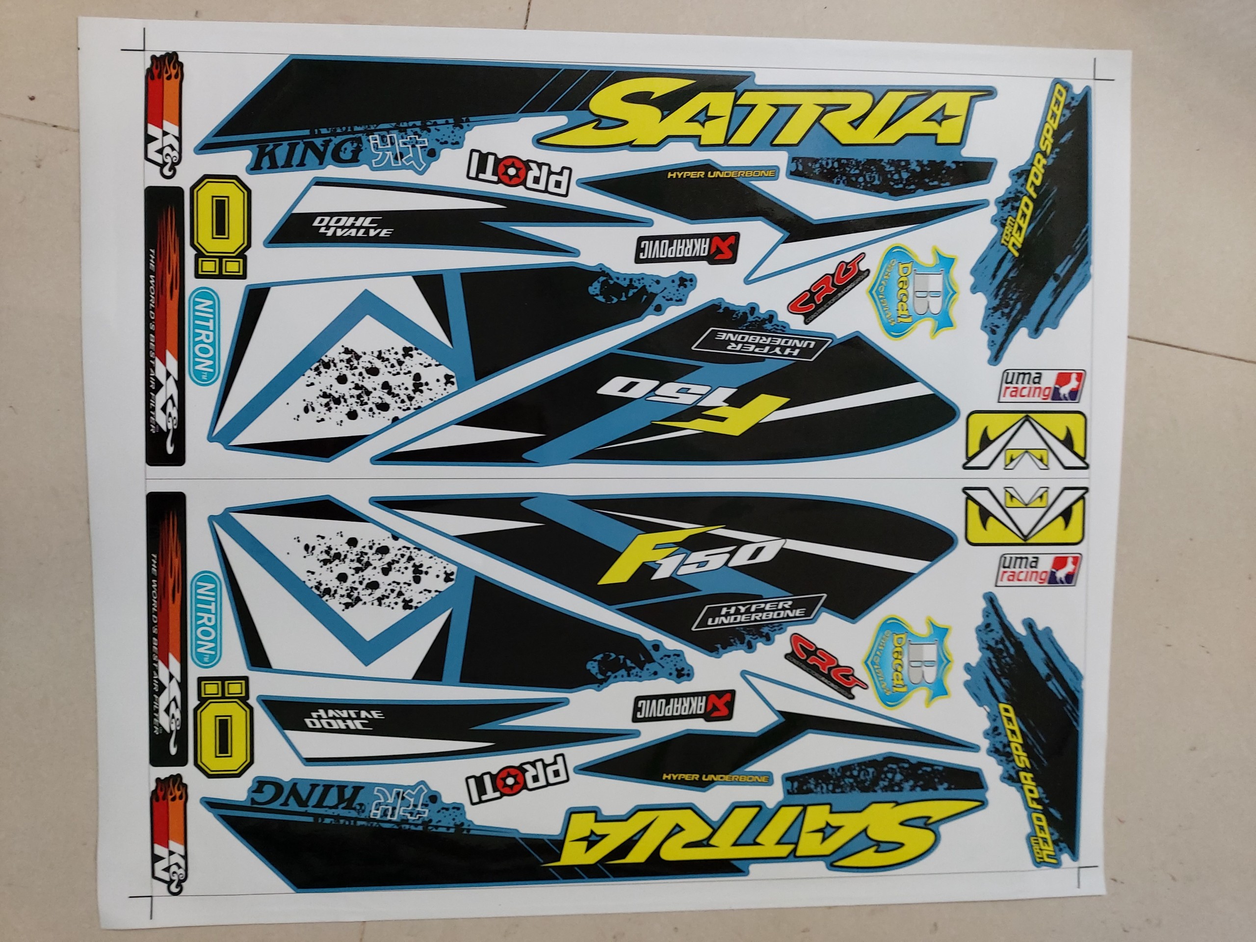 Tem rời satria f150 king