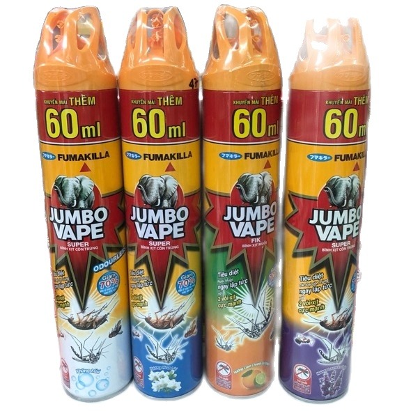 Xịt muỗi JUMBO 600ml ( 5 hương)