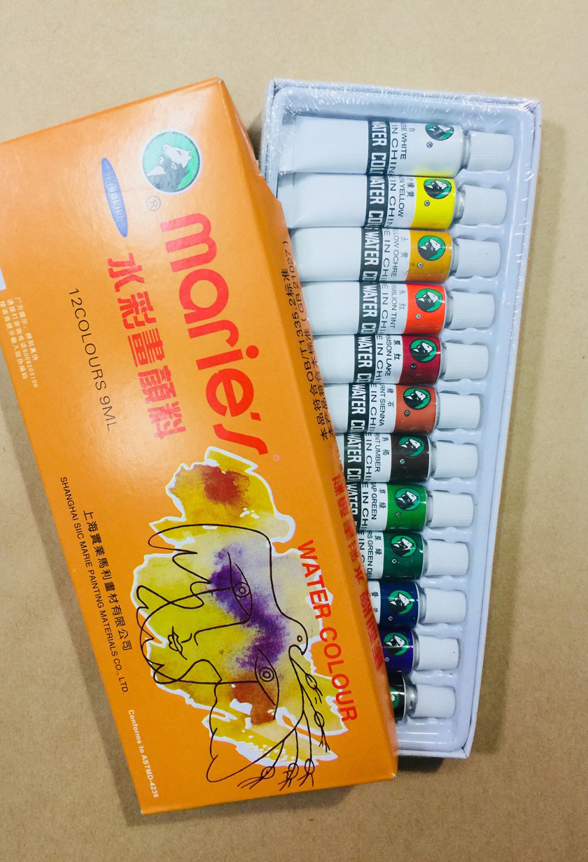 Màu nước Marie's 12 màu (9ml/màu)