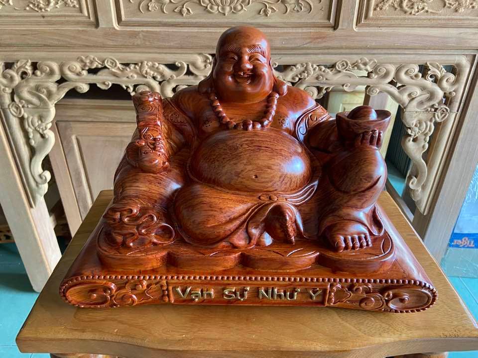 Tượng Di Lạc Gỗ Hương 40cm
