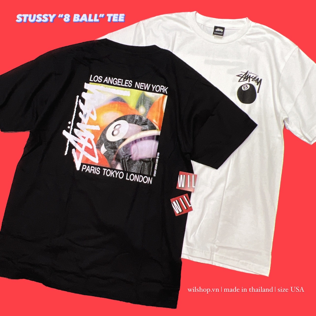 (M, L, XL) ÁO STUSSY - ÁO UNISEX SIZE USA