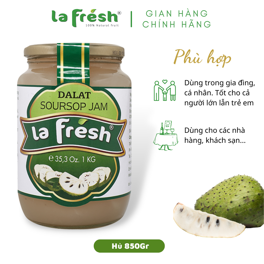 MỨT MÃNG CẦU NGUYÊN MÚI LAFRESH ĐÀ LẠT 850GRAM 90% Trái cây CHUYÊN DÙNG PHA CHẾ