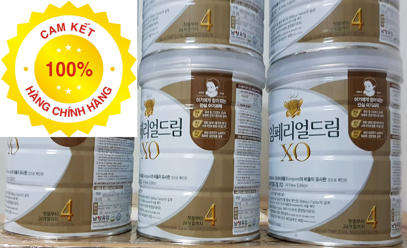 Combo 5 hộp sữa XO Hàn Quốc số 4 800g chính hãng cho bé 1-2 tuổi