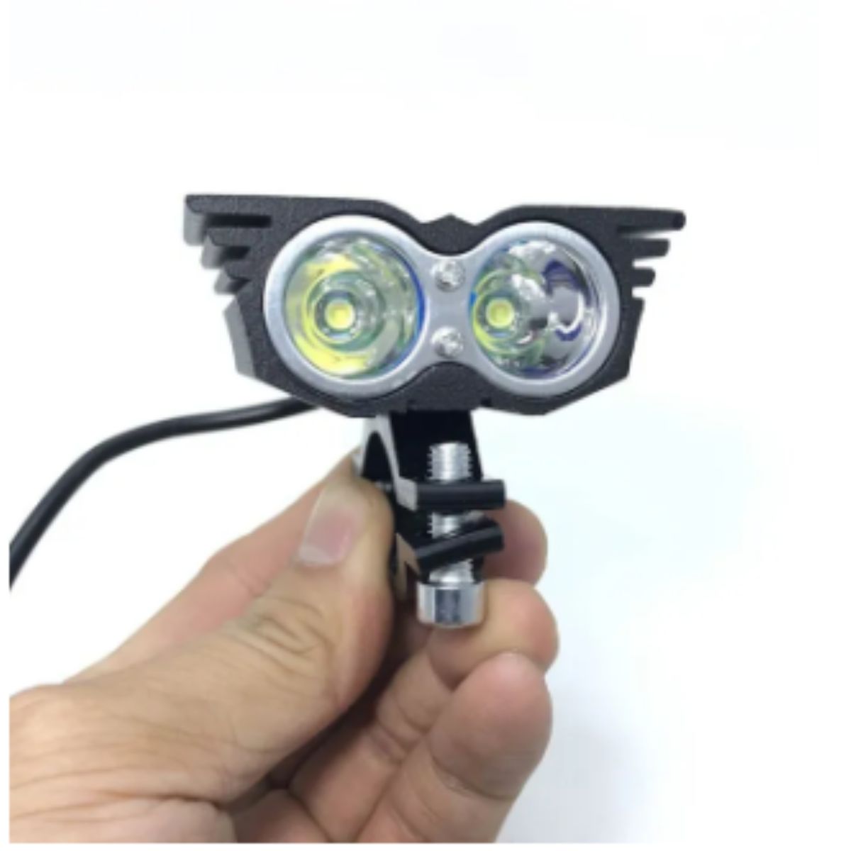 Đèn trợ sáng xe máy, đèn led 2 mắt cú, đi đêm siêu sáng
