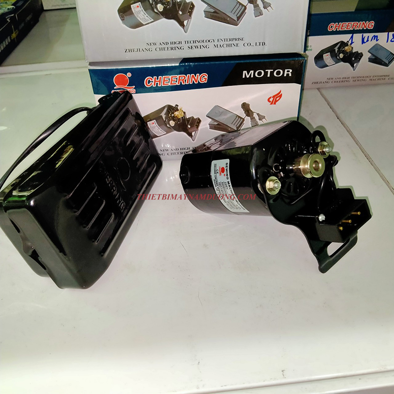 Mô tơ máy may gia đình 180W  (motor+bàn ga+dây curoa)