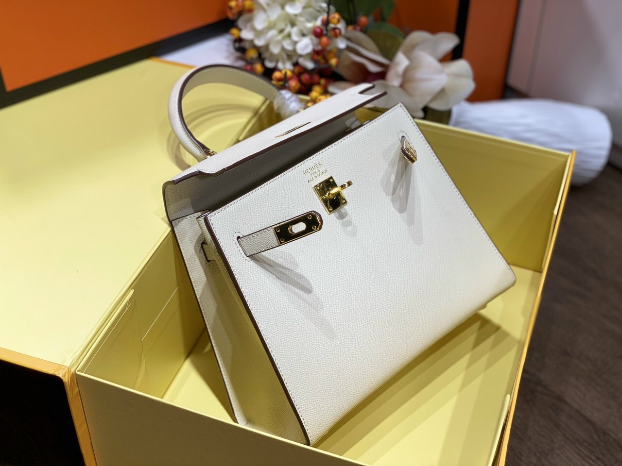🌸 [Tặng khăn] Túi xách hm 25, size 20 cao cấp tang vàng