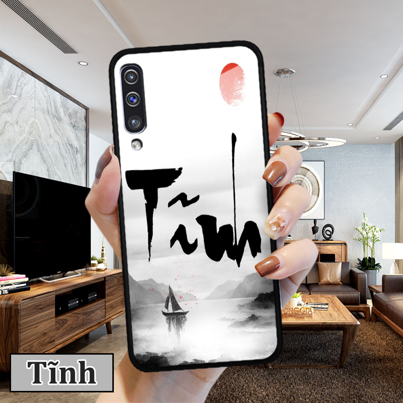 Ốp lưng Samsung Galaxy A70 in 3D chữ thư pháp