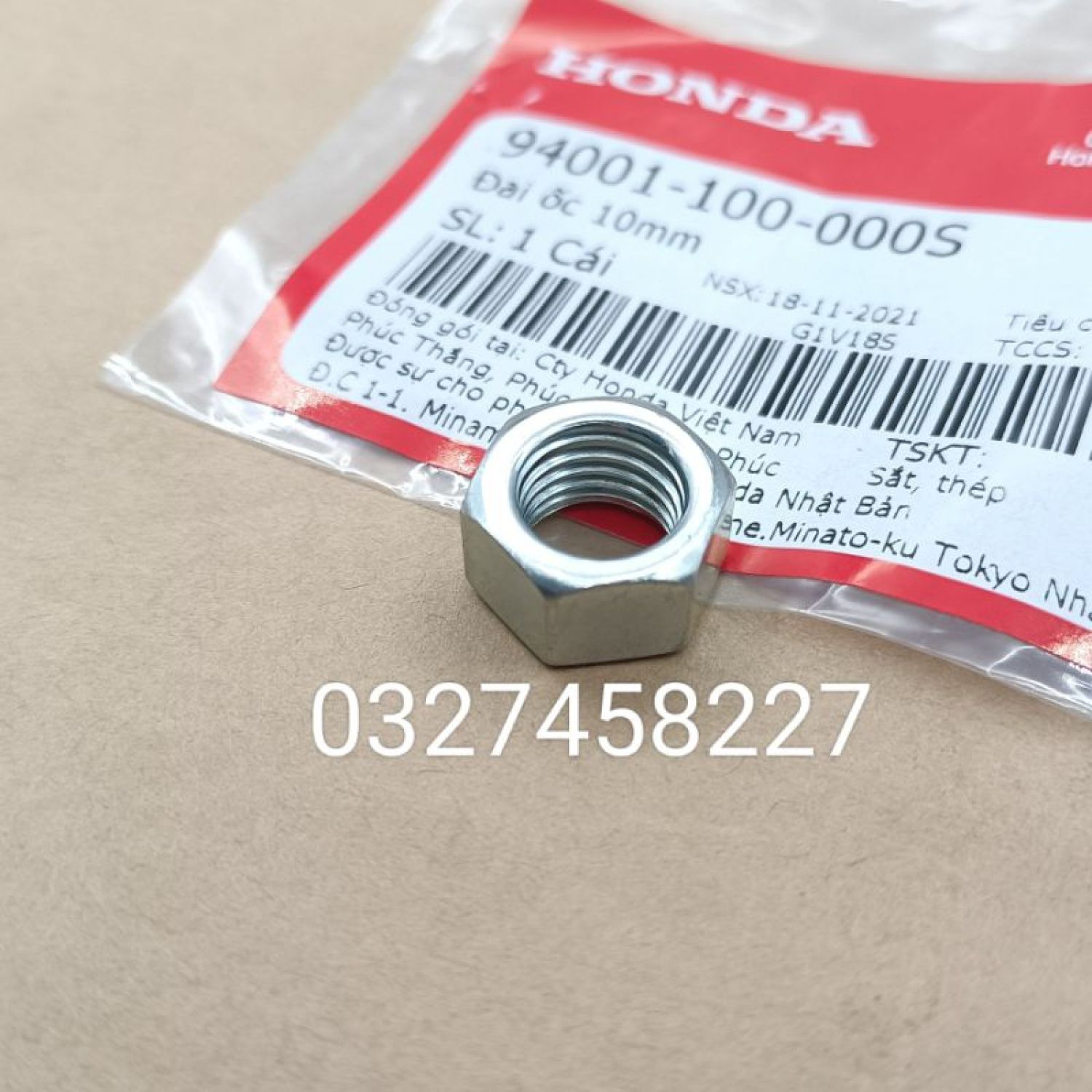 Ốc tán cốt gắp, gấp xe dream, wave, future .đai ốc 10mm