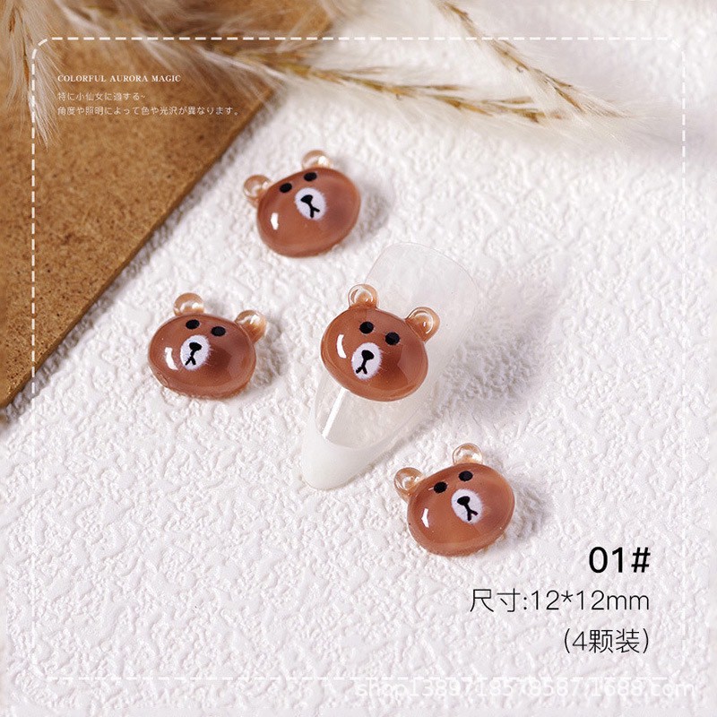 Charm gấu cute trang trí móng cực xinh