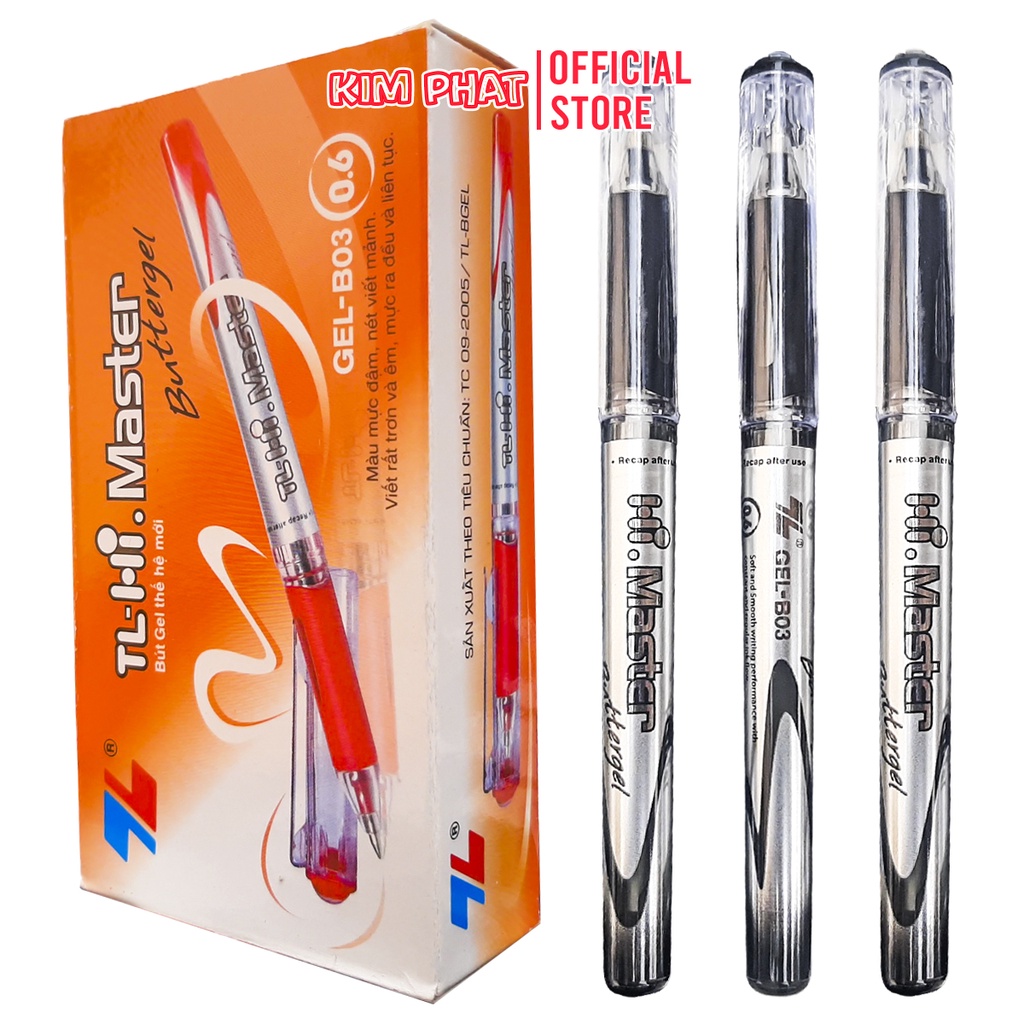 Bút bi nước hi master gel b03 0.6mm mực đen