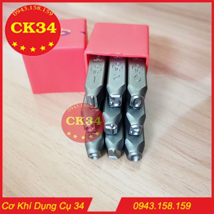Bộ đóng số đục số 8mm - Xuôi