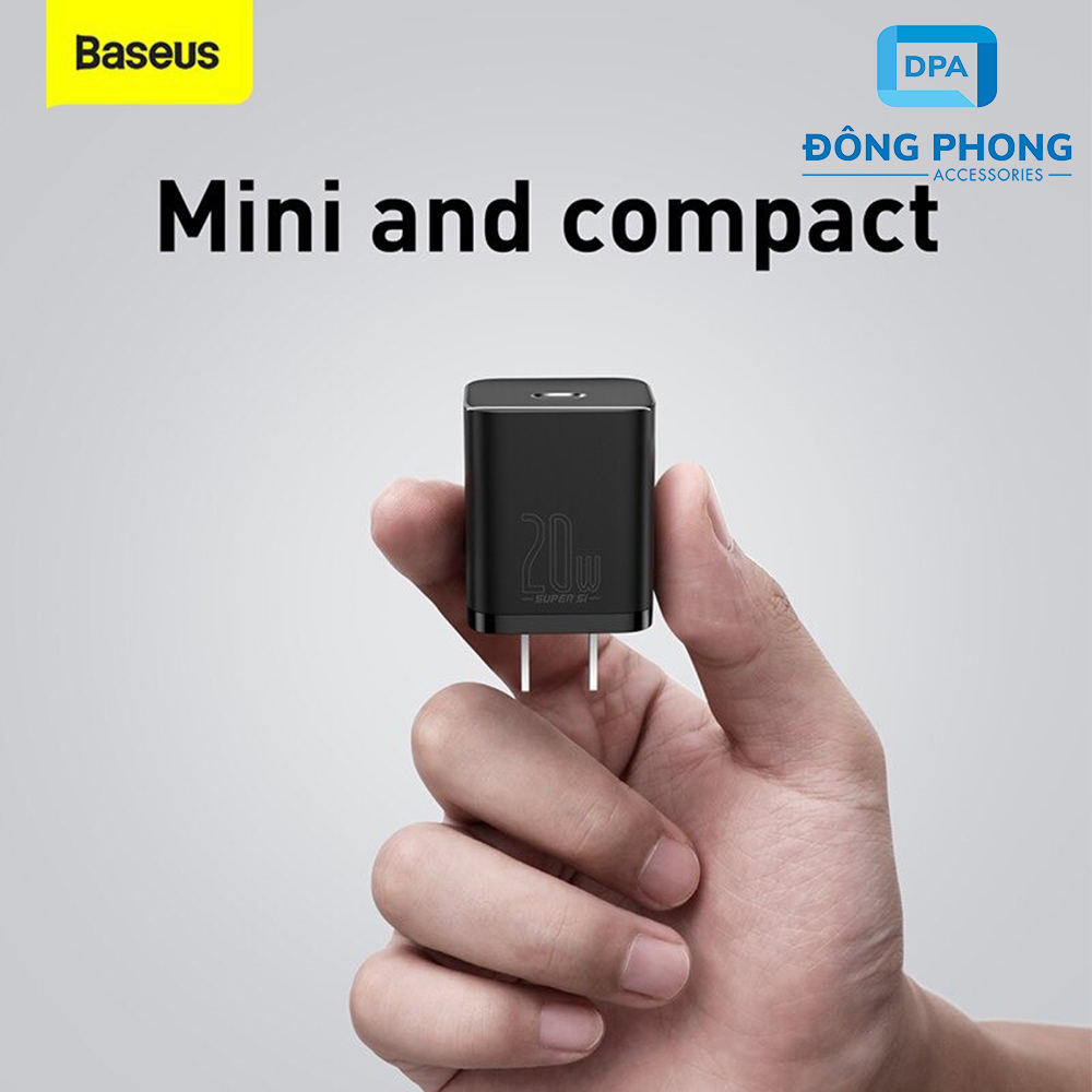 Củ Sạc Nhanh Baseus PD 20W Super Si Chính Hãng