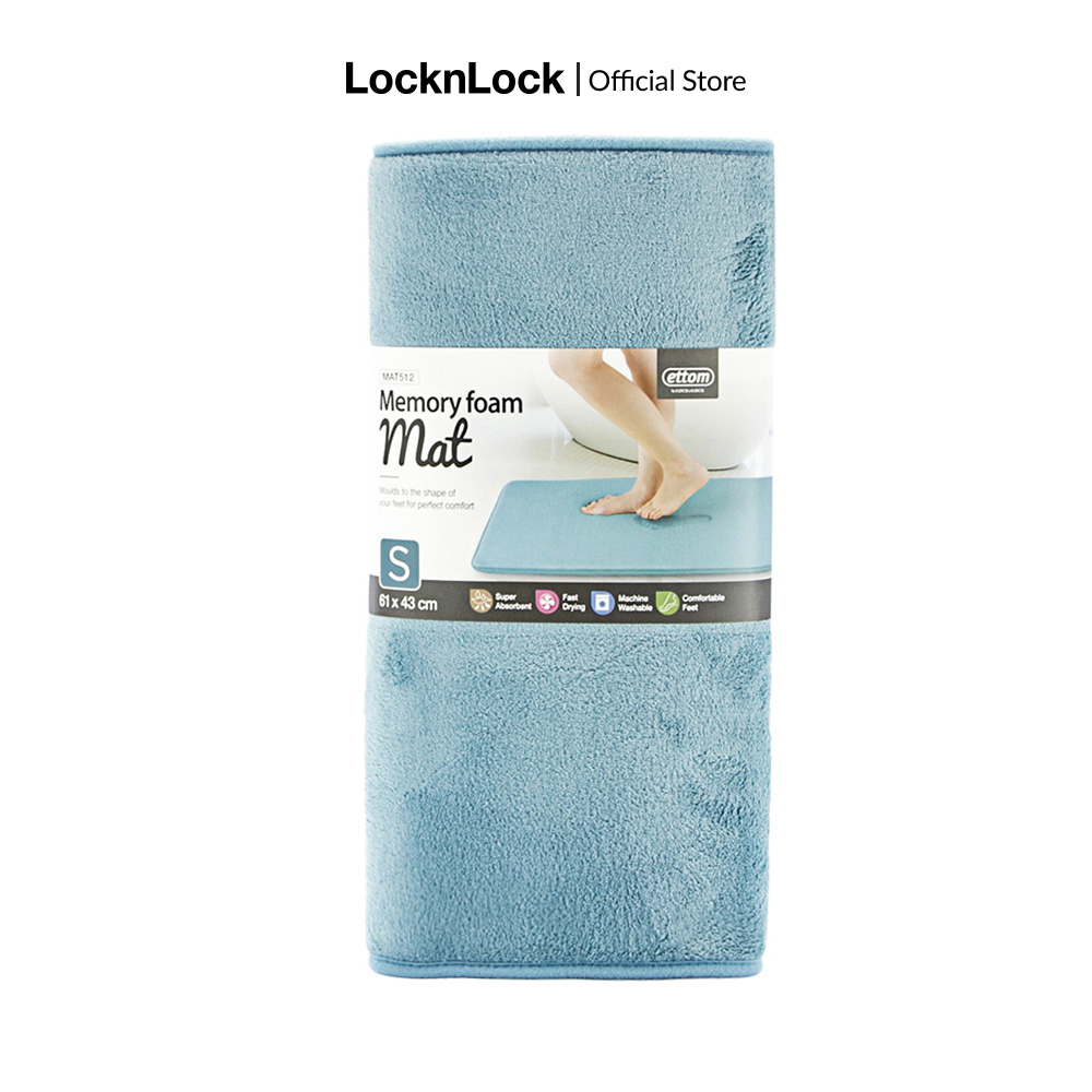 [VOUCHER LIVE 20%] Thảm chùi chân Memory Foam Lock&Lock kiểu Basic cỡ S 430x610x15mm - MAT512