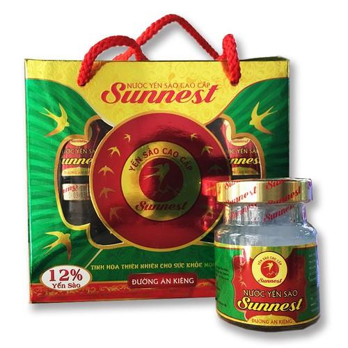 [ YẾN NGON 20% YẾN]Hộp 6 lọ x 70mg Yến Sào Sunnest Cao Cấp Đường Ăn Kiêng siêu ngon, Hạn sử dụng đến 24 tháng. Có bán lẻ 1 hủ