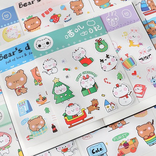 Sticker Bear và Rabbit xinh xinh cute - MiuSua
