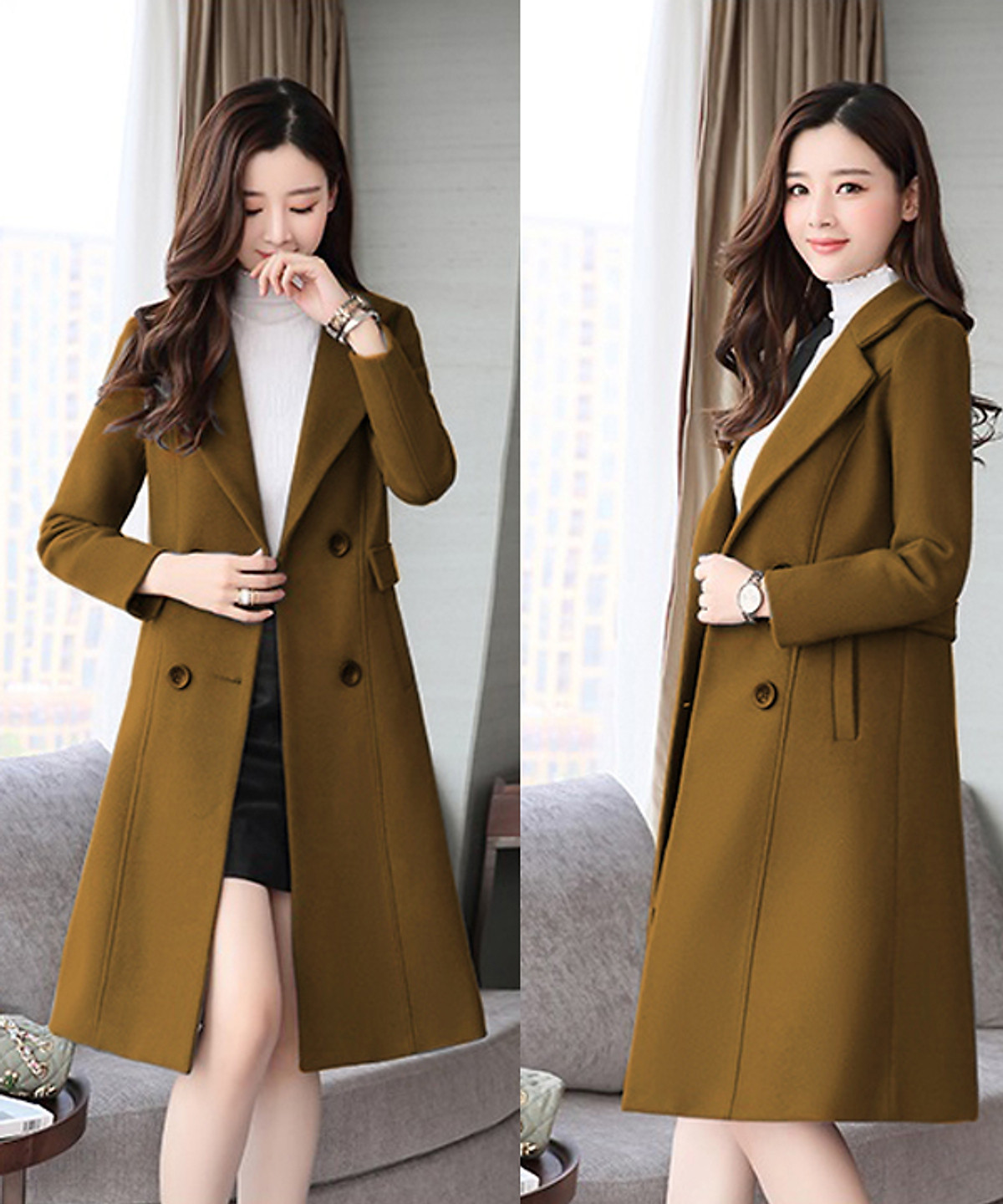 ÁO DẠ MĂNG TÔ CỔ VEST
