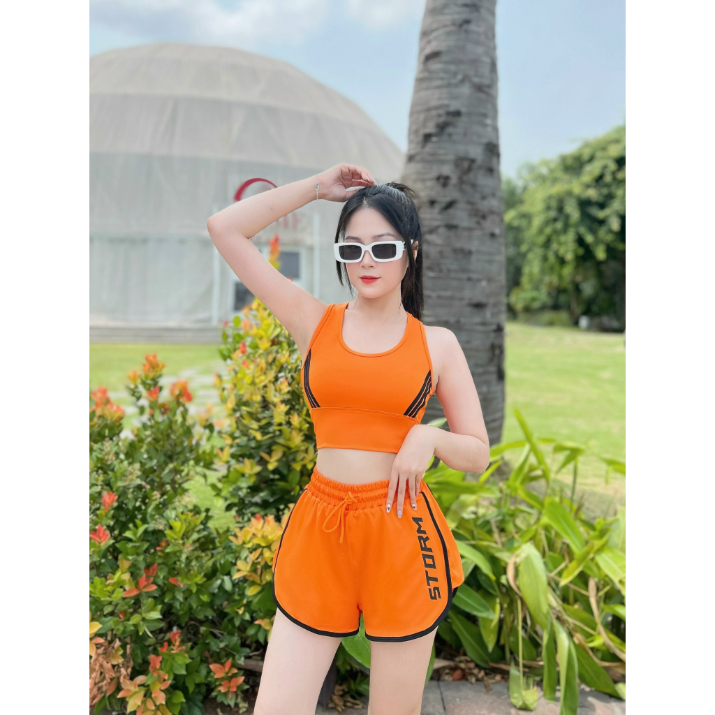 Đồ tập gym nữ đồ tập yoga set đồ tập gym đẹp chất liệu vải co giãn thấm hút mồ hôi tốt-Ng13