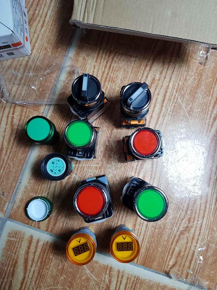 Đèn báo pha phi 22 ĐỎ - hộp đèn báo  gồm 10 chiếc