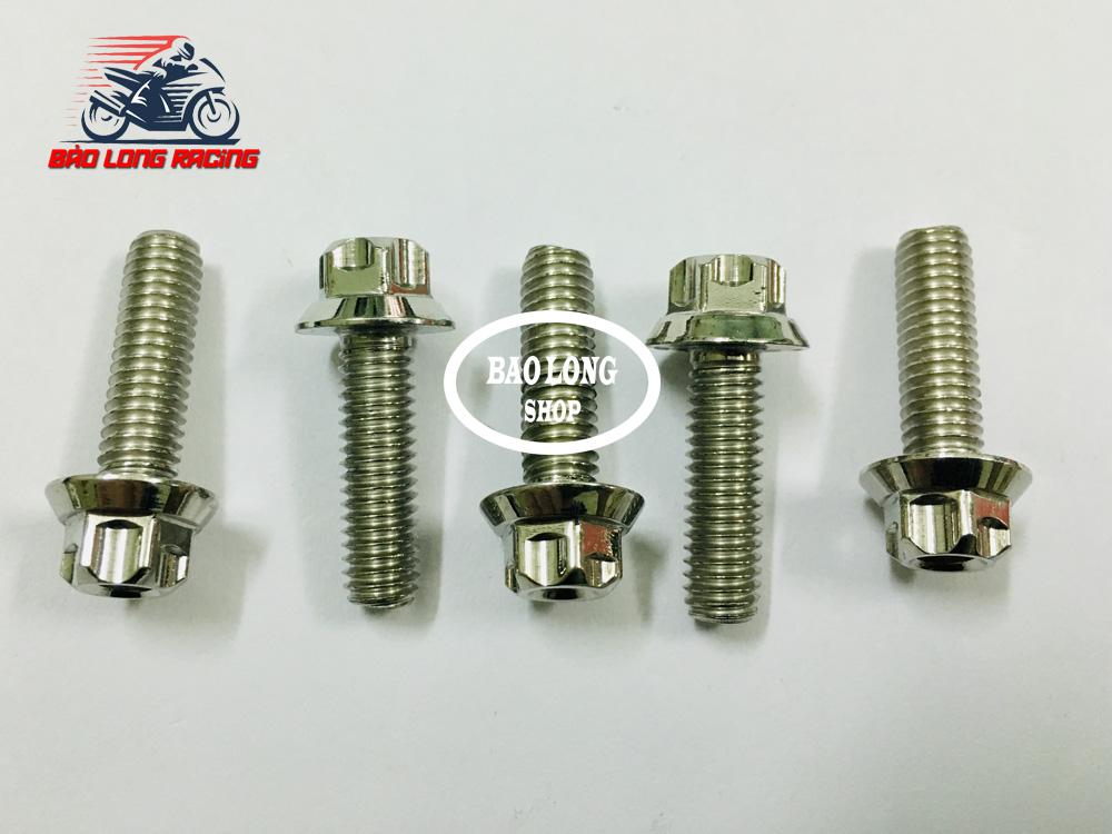 5 con ốc inox salaya trụ 6li20 gắn dàn áo các loại xe máy