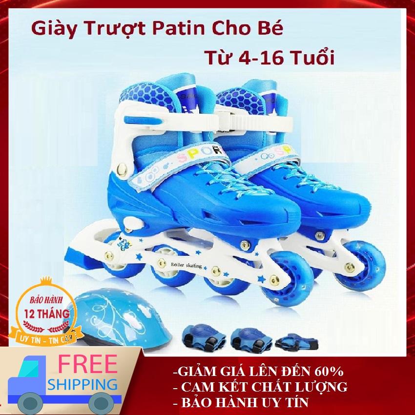 Giá bán Giày Trượt Patin KANTLAN Cho Bé Yêu KT52 - Tặng Bộ Bảo Hộ, Thiết Kế Ôm Chân Chắc Chắn, Hệ Thống Phanh Tốt Bảo Vệ An Toàn Cho Bé - Giày Patin Trẻ Em Người Lớn, Ván Trượt - Sale Sốc 50% - Tcmall