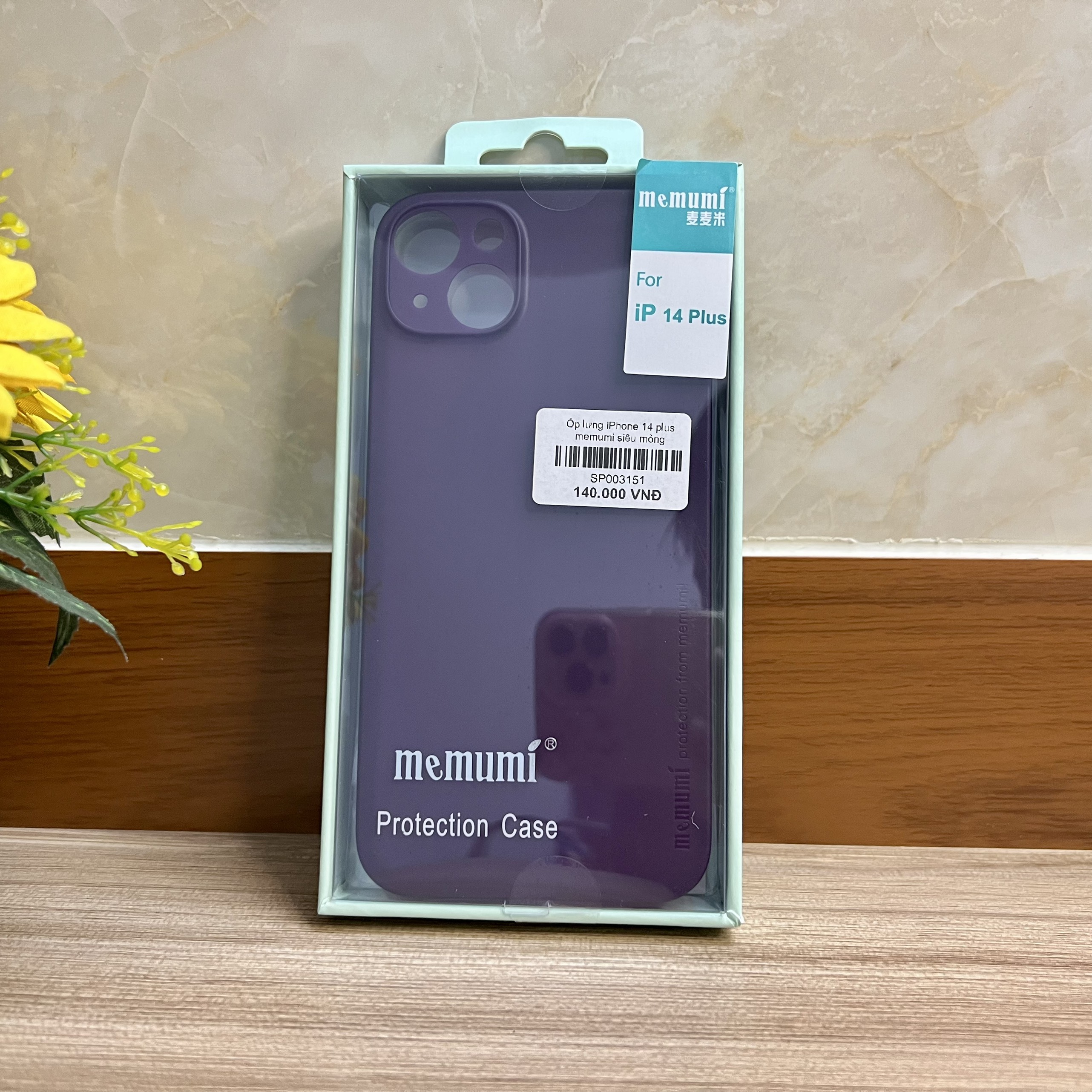 Ốp lưng iPhone 14 Plus Memumi siêu mỏng màu tím