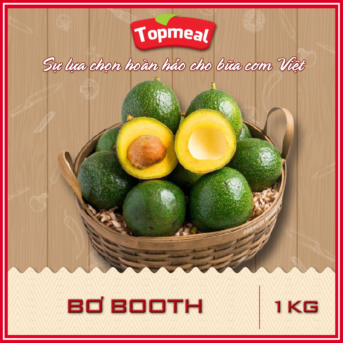 HCM - Bơ Booth (1 kg) - [Giao nhanh TPHCM]