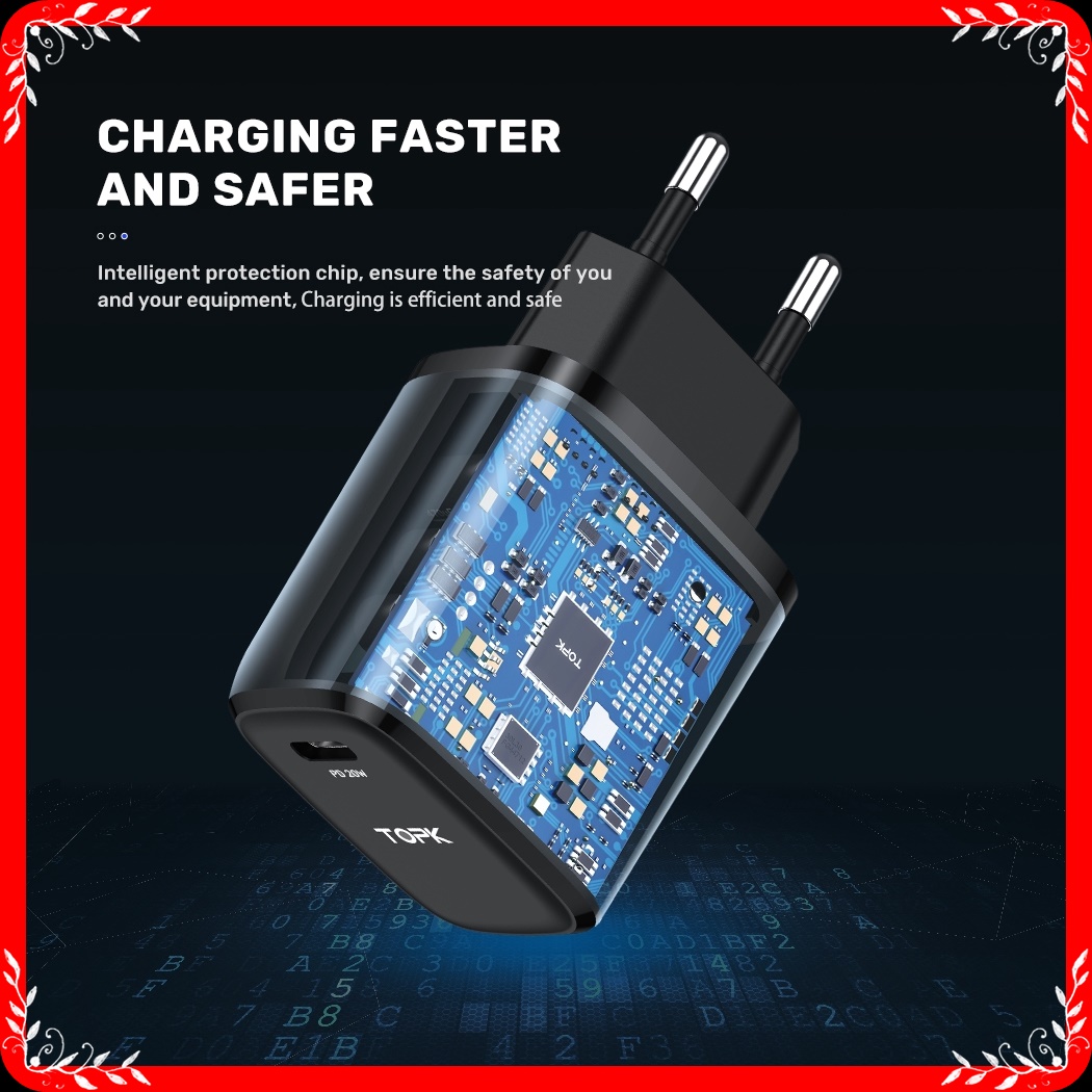 Củ Sạc Nhanh 20W Pd3.0 Qc3.0 Đầu Cắm Type C và USB