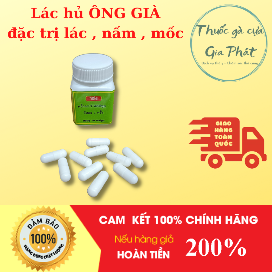 Thuốc gà đá đặc trị hiệu quả ( lác , nấm , mốc ) 1 lọ / 10 viên