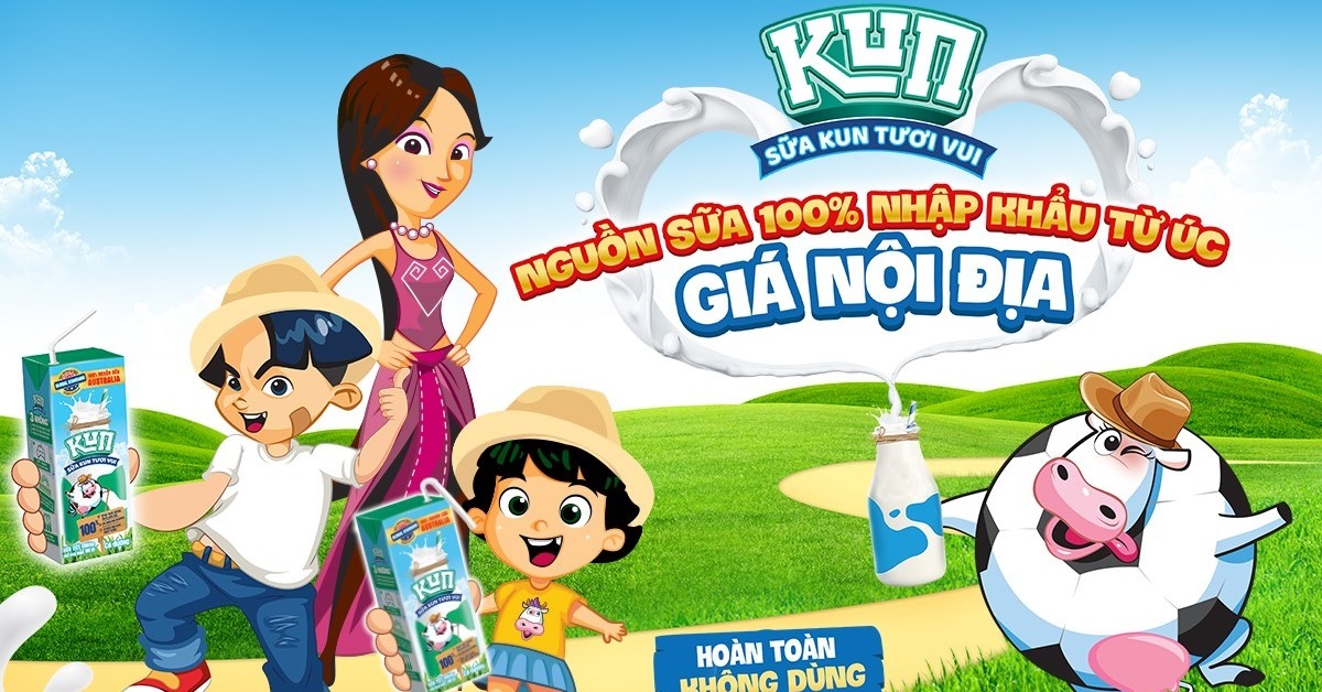 Thùng 48 hộp sữa KUN Tươi Vui 180ml