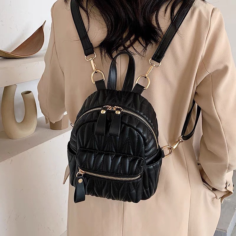 Balo Thời Trang Nữ Vân Chỉ Nổi- BL019