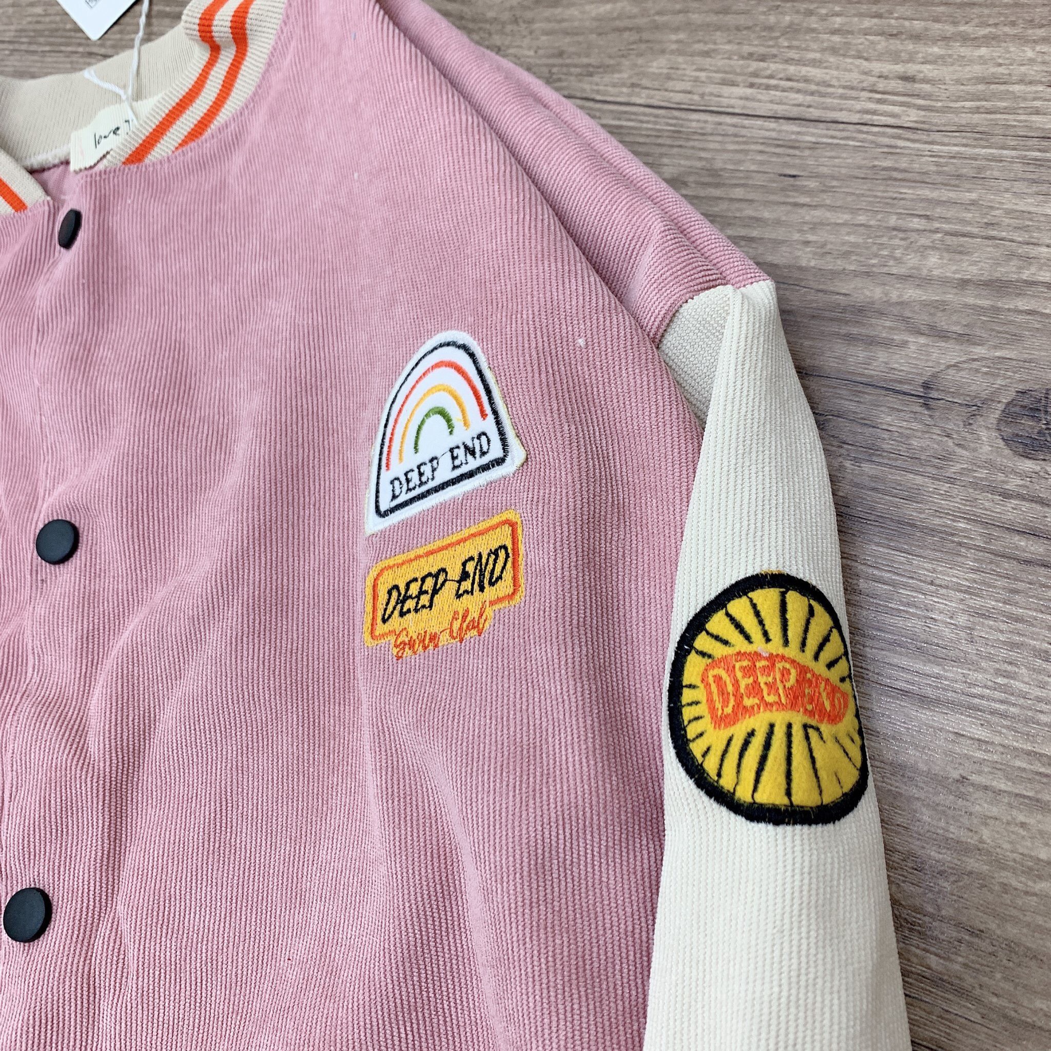 Áo local brand Bomber nữ nhung cầu vồng End