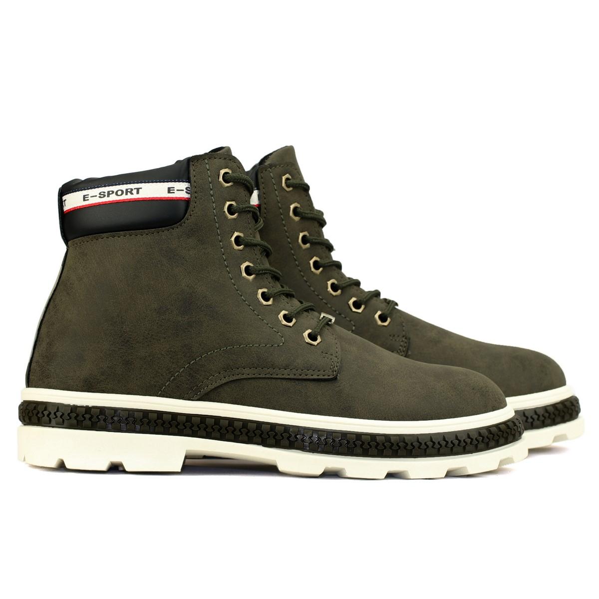 Giày Boot Cổ Cao Nam Cao Cấp BCC006 Xanh Quân Đội
