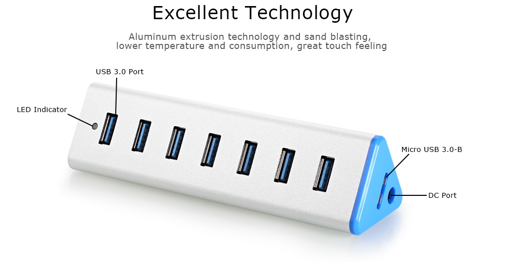 Hub USB 7 cổng SSK 3.0 SHU 370