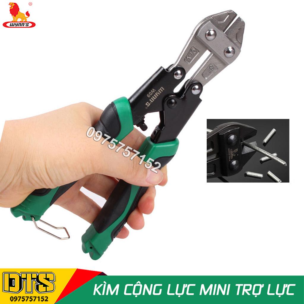 Kìm cộng lực đa năng mini trợ lực, kìm cắt sắt WYNN”S 8 inch/ 210mm, Kềm cộng lực chất liệu thép Carbon siêu cứng, độ bền cao, đầu cắt đòn bẩy kép tăng lực cắt, kìm cắt dây thép, kim loại cứng, kìm cộng lực mini công nghiệp