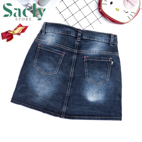 Váy jean bé gái từ 23kg -35kg (họa tiết chuột mickey  váy jean dành cho bé từ 2 tuổi - 14 tuổi)
